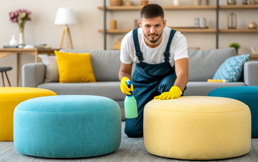 Химчистка пуфиков  
